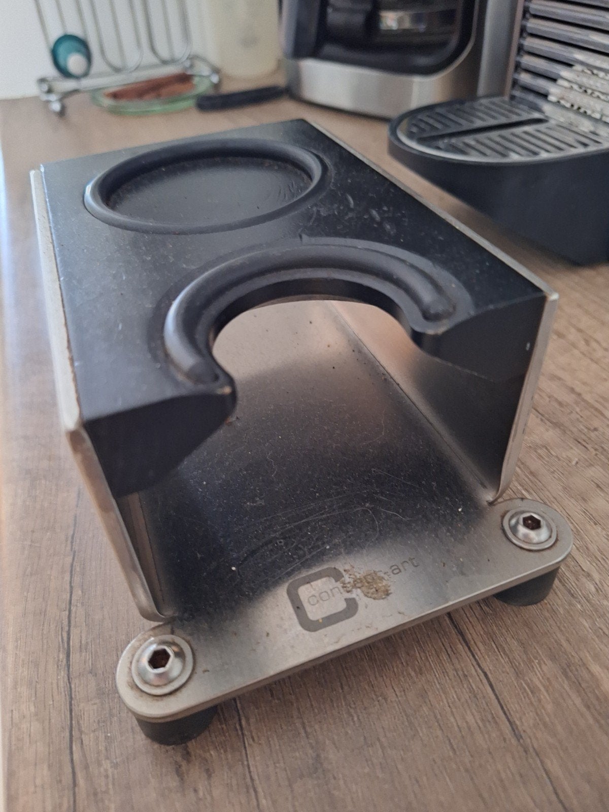 Koffie filter aanstamper houder, Ophalen of Verzenden, Zwart, Metaal, Overige typen