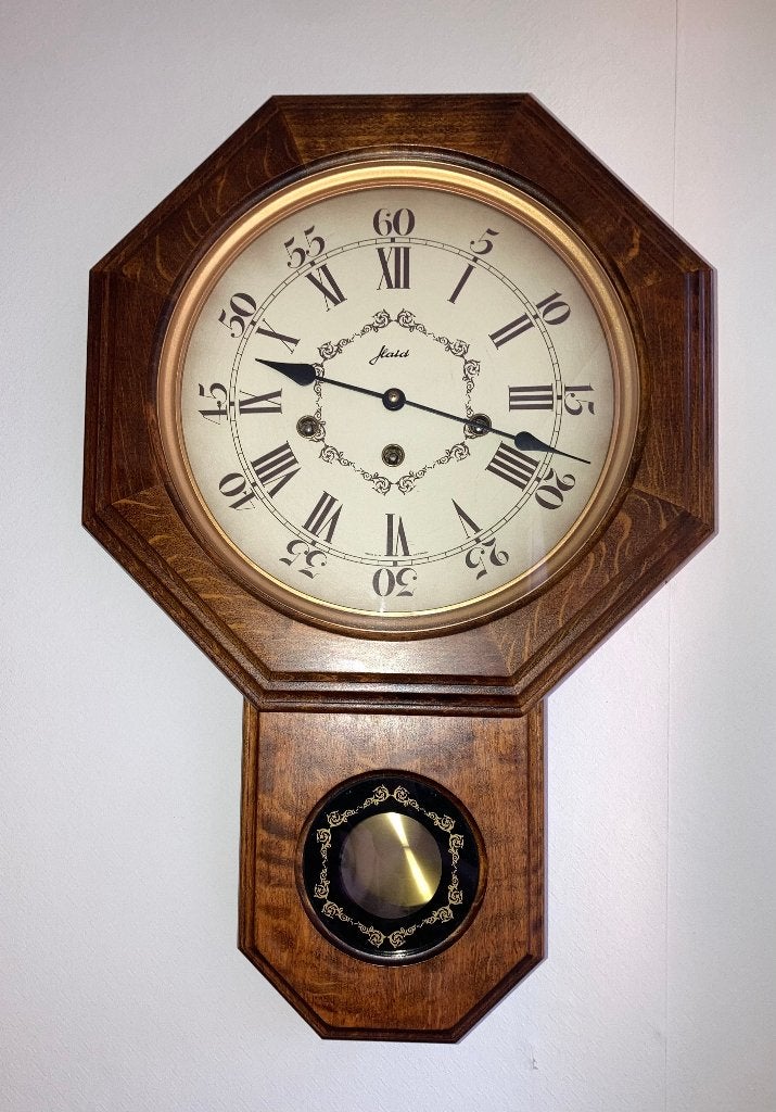 Vintage Haid wandklok, Ophalen of Verzenden, Gebruikt, Analoog, Wandklok