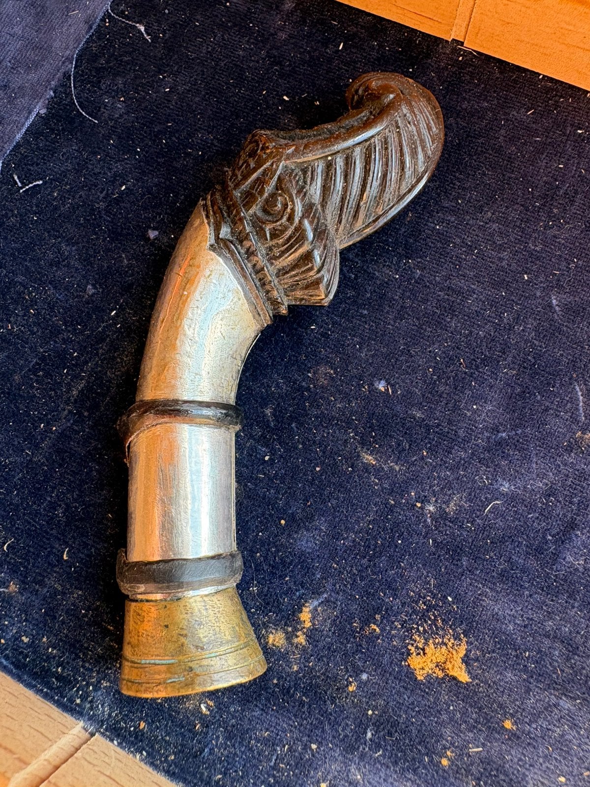 Pedang greep Hoorn met zilver Keris, Ophalen of Verzenden, Zo goed als nieuw