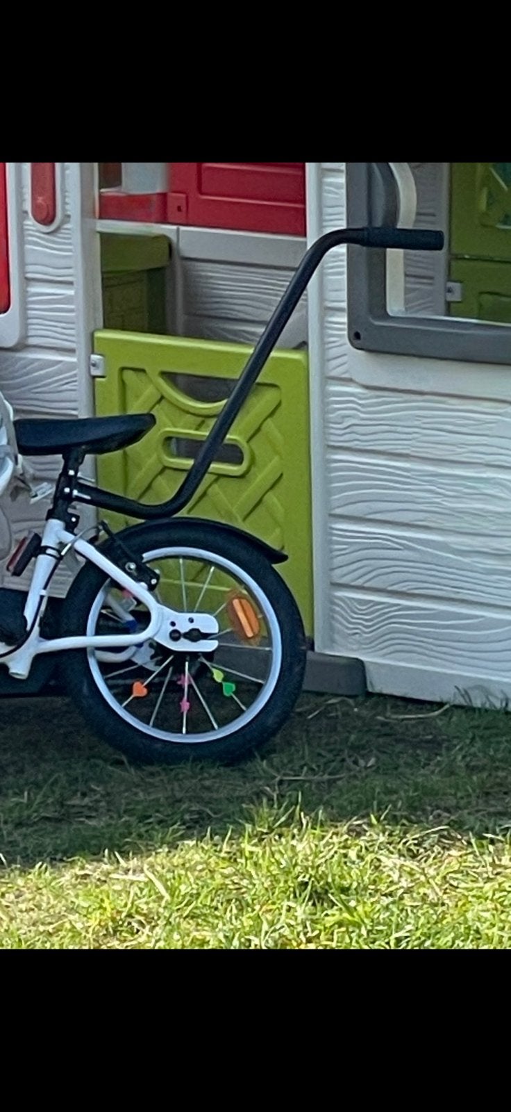 Duwstang voor kinderfiets - leren fietsen - balanstrainer, Ophalen, Zo goed als nieuw