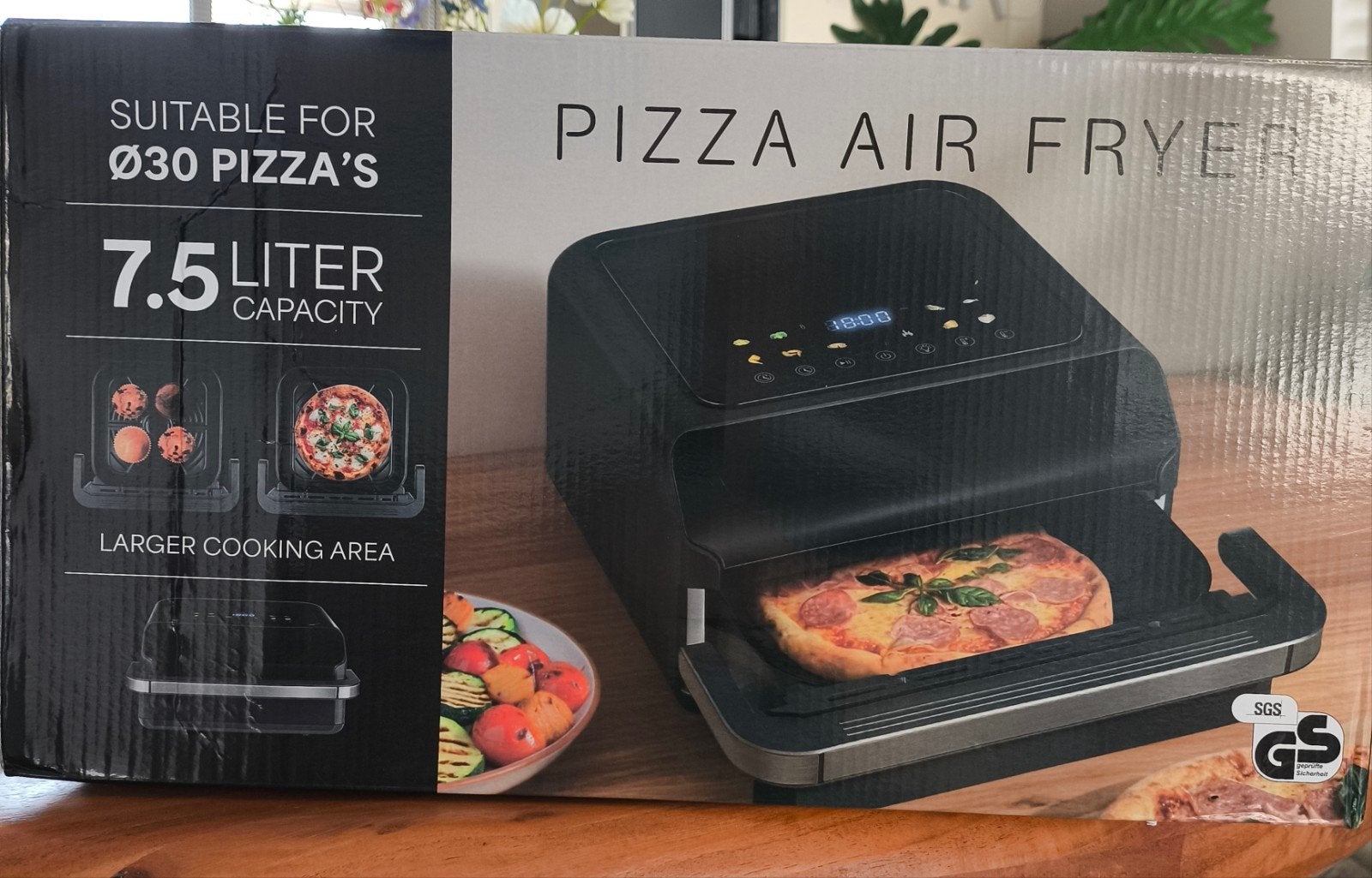 Pizza Airfryer zgan, 2 tot 3 liter, Ophalen, Zo goed als nieuw, Uitneembare binnenpan