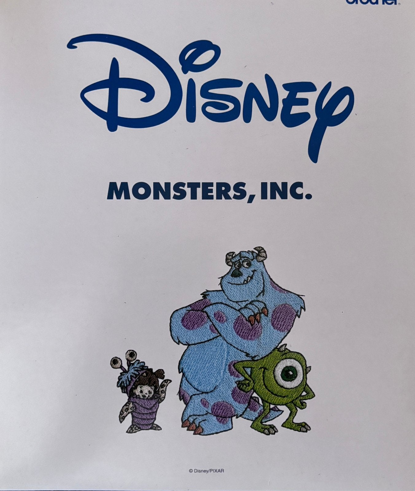 Brother Borduurkaart monsters,INC., Hobby en Vrije tijd, Borduren en Borduurmachines, Ophalen of Verzenden, Zo goed als nieuw
