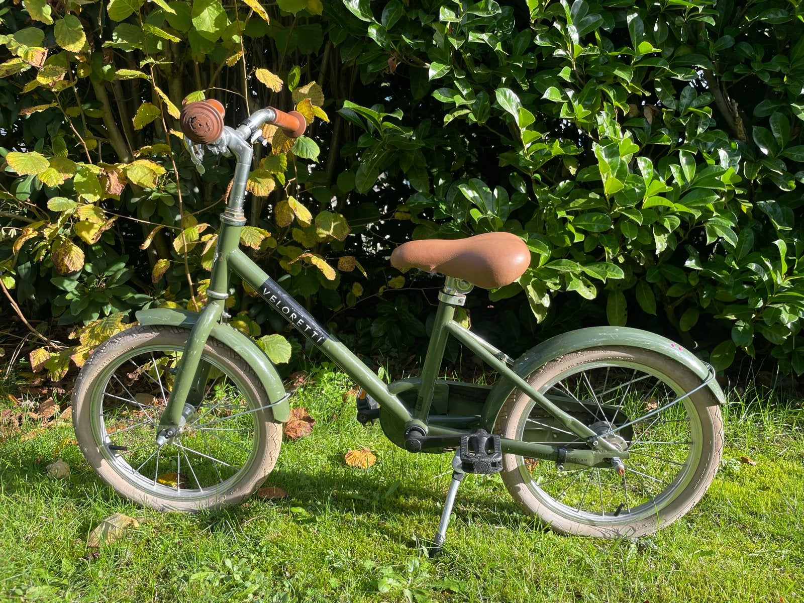 Veloretti kinderfiets, groen, Ophalen, Gebruikt, Terugtraprem, 16 tot 20 inch