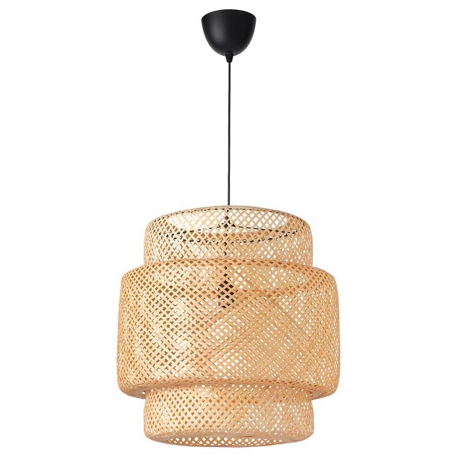 Rotan hanglamp IKEA, Ophalen of Verzenden, Zo goed als nieuw, Hout