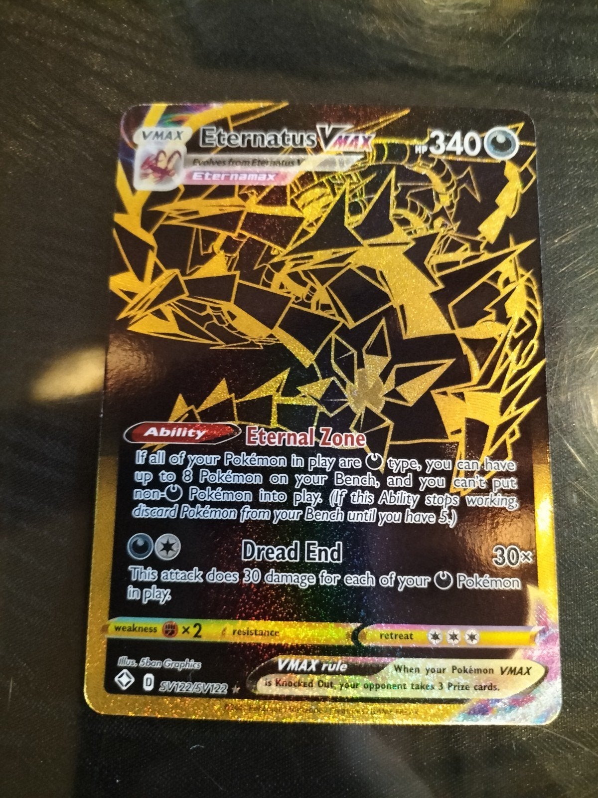 Eternatus VMAX Gold Secret Rare Pokémon Kaart (SWSH04), Hobby en Vrije tijd, Verzamelkaartspellen | Pokémon, Ophalen of Verzenden