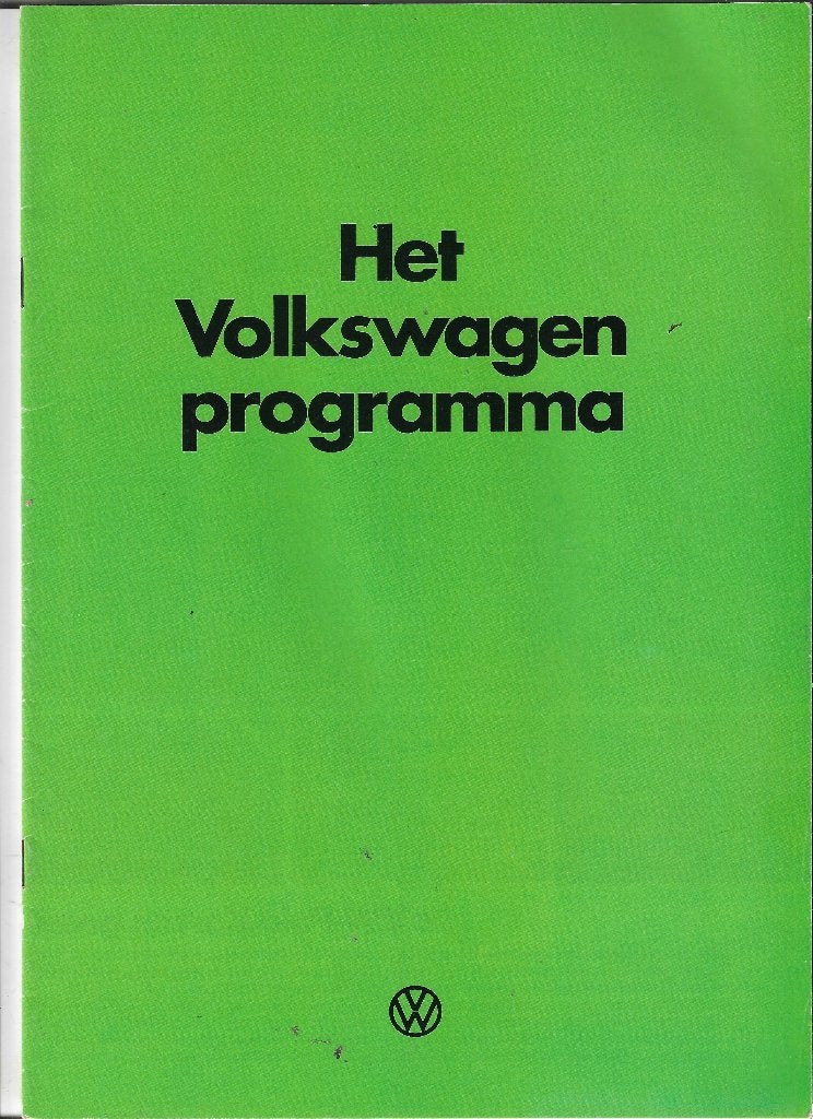 Brochure Het VW Volkswagen Programma, 1978 (NL)., Nieuw, Ophalen of Verzenden, Pon's Autobielhandel, Leusden., Volkswagen