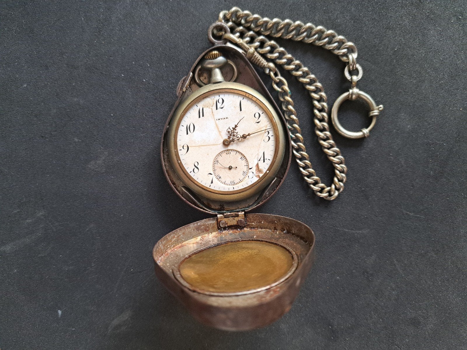 Vintage INVAR zakhorloge – 49 mm kast, Ophalen of Verzenden, Overige merken