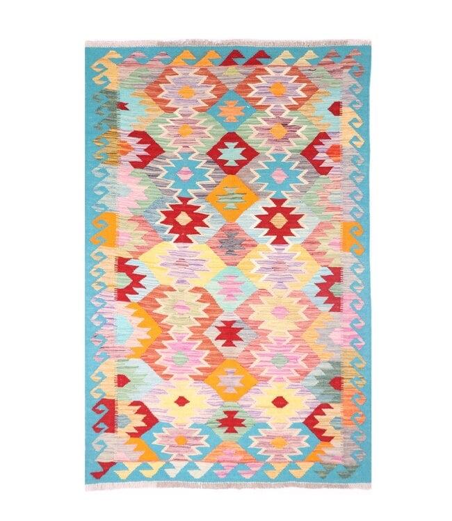 Handgeweven Traditioneel Kelim Vloerkleed Wol 187x118 cm, Ophalen of Verzenden, Nieuw