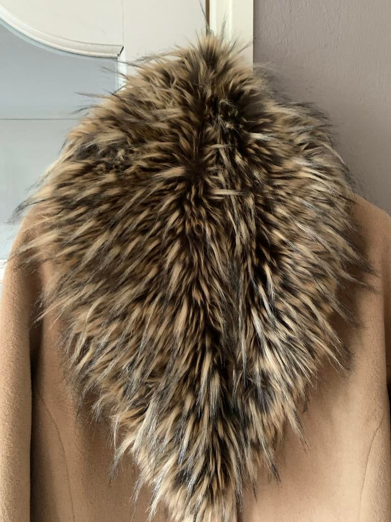 Monnari wollen jas/ mantel, beige. Mt. 38., Ophalen of Verzenden, Zo goed als nieuw, Maat 38/40 (M), Beige