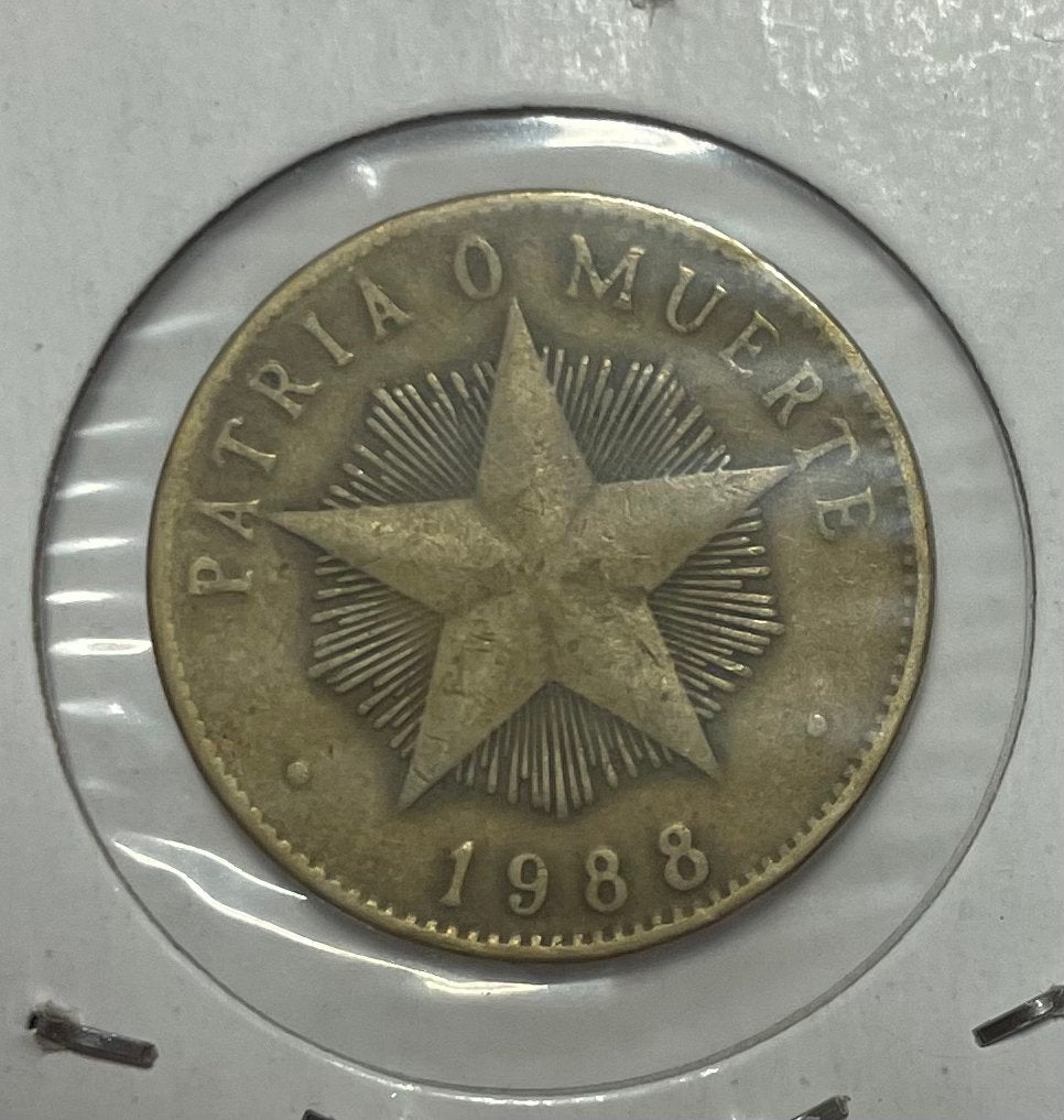 1 peso Cuba 1988, Ophalen of Verzenden, Noord-Amerika