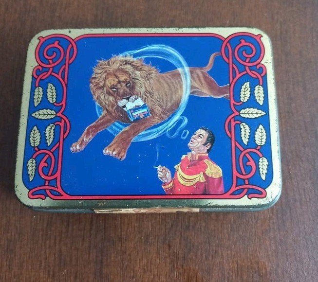 Samson speciaal half zware shag - blikje Vintage, Ophalen of Verzenden, Gebruikt, Tabaksdoos of Verpakking