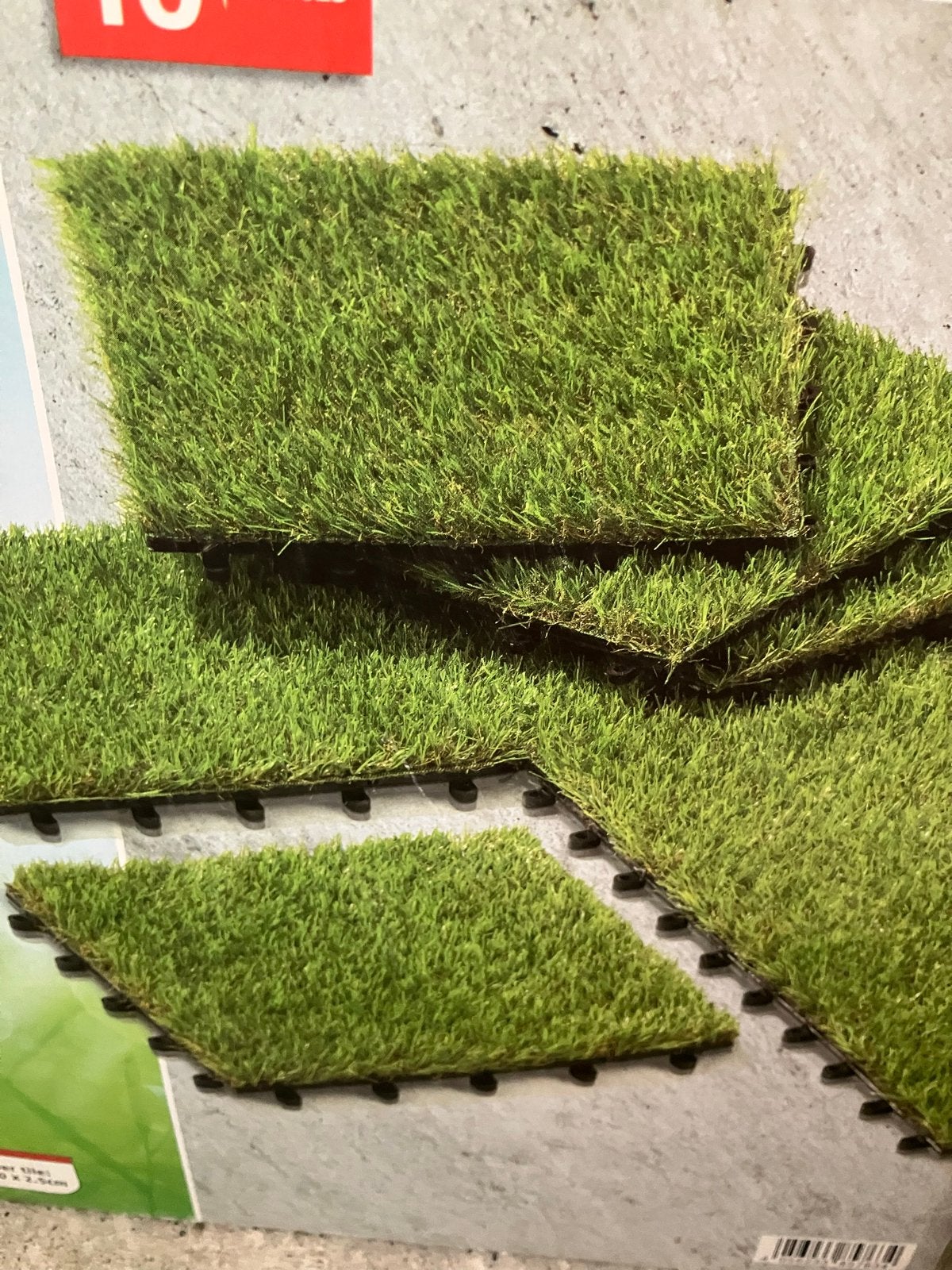 Florabest Kunstgras Tegels - 2x10 stuks (30x30 cm), Tuin en Terras, Ophalen, Nieuw, Minder dan 10 m², Kunstgras