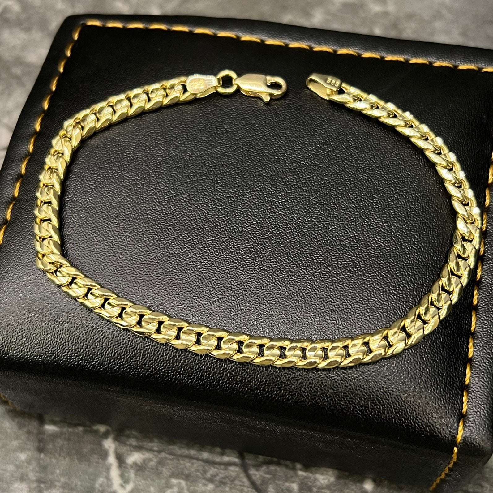 14k gouden armband cuban gourmet schakel nieuw, Ophalen of Verzenden, Nieuw, Goud