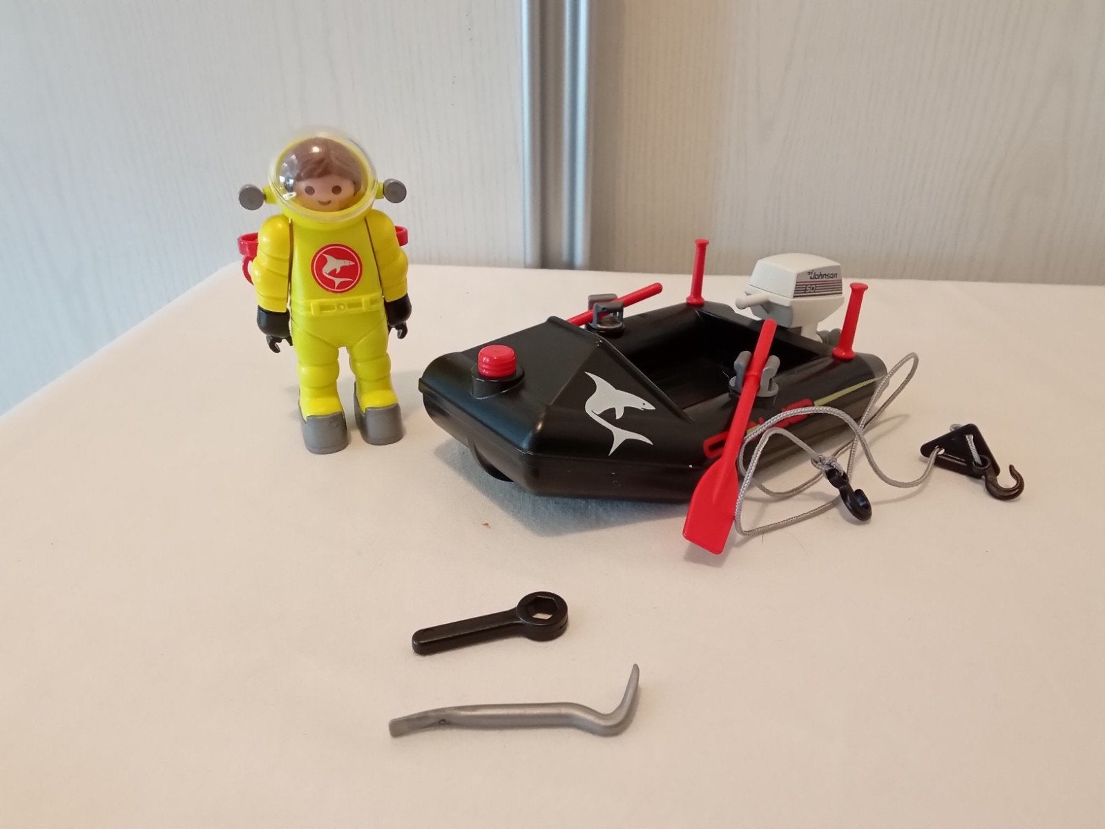 Playmobil 4910 duiker met zodiac compleet, Ophalen of Verzenden, Zo goed als nieuw, Complete set