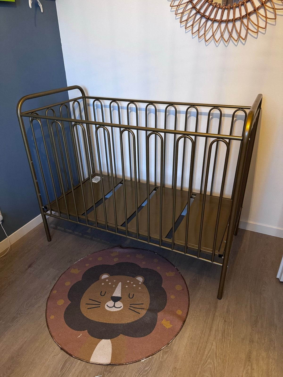 Polini Vintage Ledikant 120x60 Goud (incl/excl matras), Kinderen en Baby's, Ophalen, Gebruikt, Ledikant