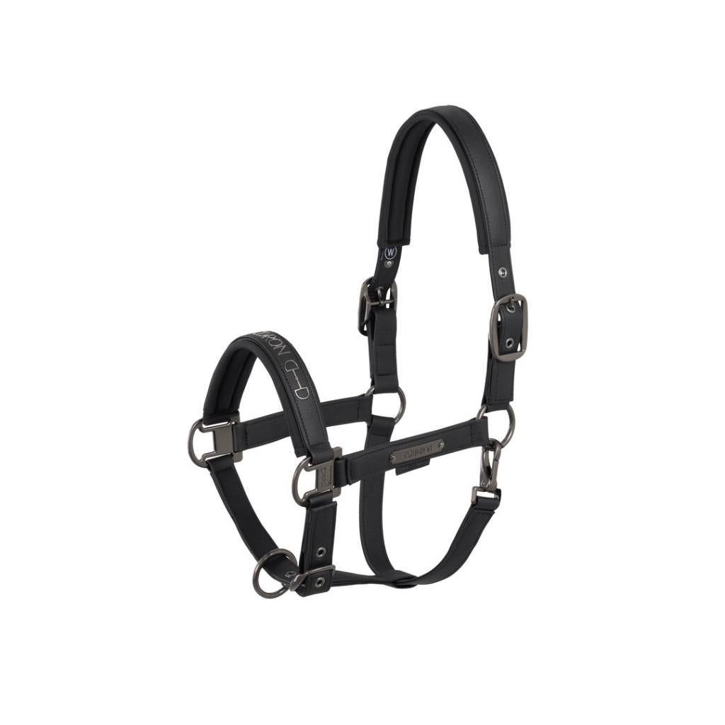 Eskadron halster Faux Leather Double Pin Platinum zwart, Ophalen of Verzenden, Nieuw