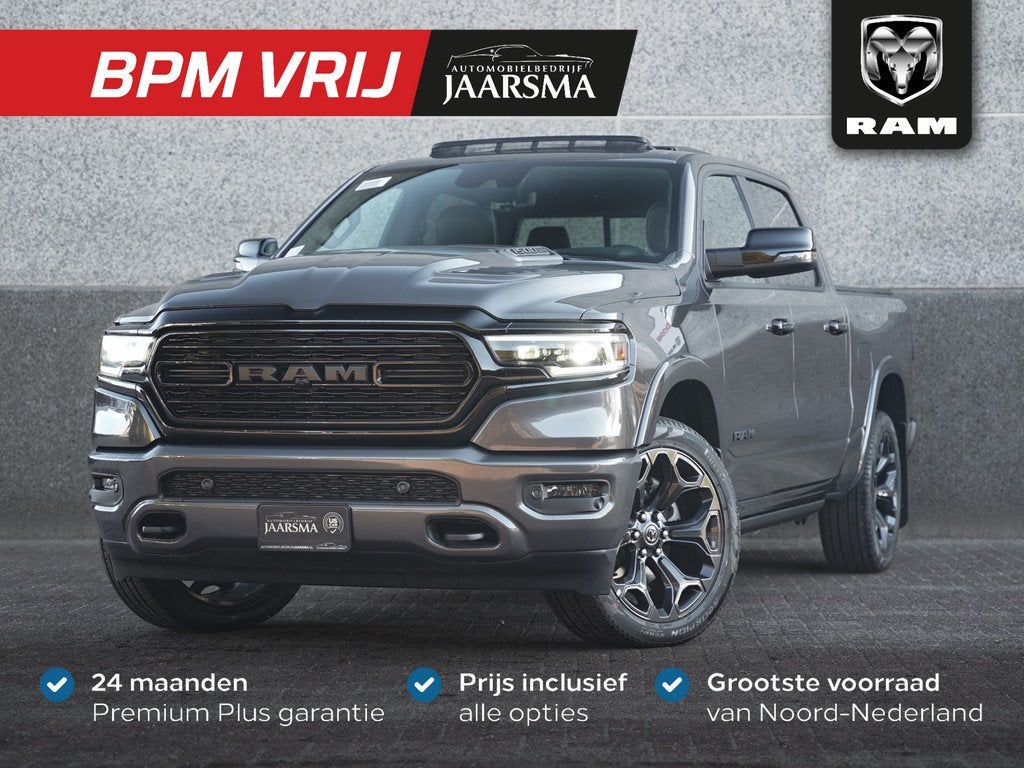 Dodge Ram 1500 5.7 V8 4x4 Crew Cab Limited Night |Digitaal C, Auto's, Dodge, Automaat, 5654 cc, 402 pk, Leder
