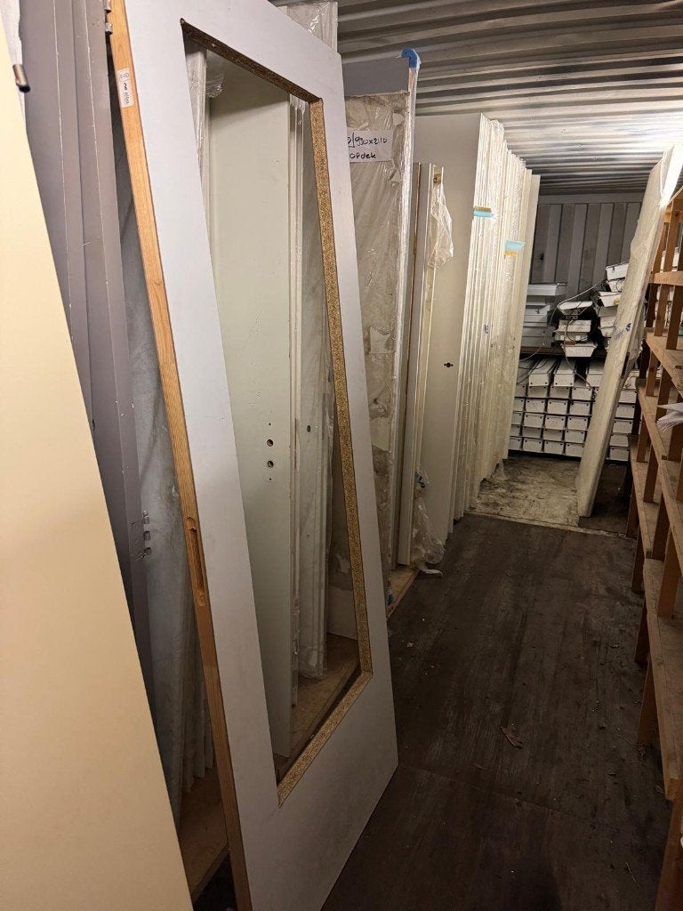 Binnendeur stomp met glasopening, Doe-het-zelf en Verbouw, Deuren en Horren, Nieuw, Binnendeur, 200 tot 215 cm, 120 cm of meer