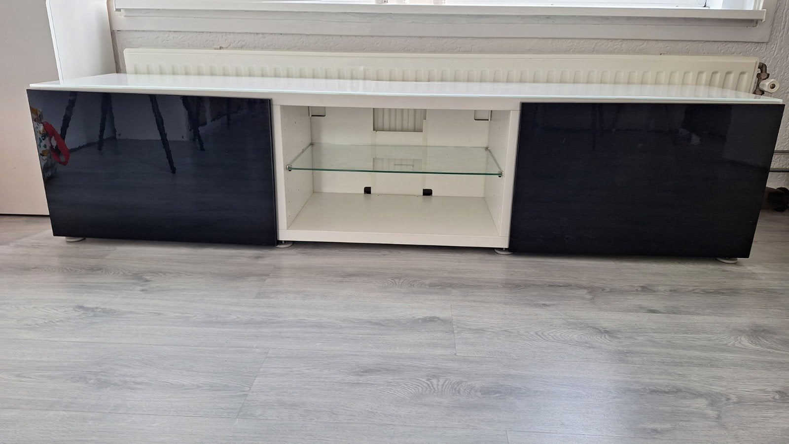 Moderne Ikea tv-meubel, Ophalen, Gebruikt, 150 tot 200 cm, Minder dan 100 cm
