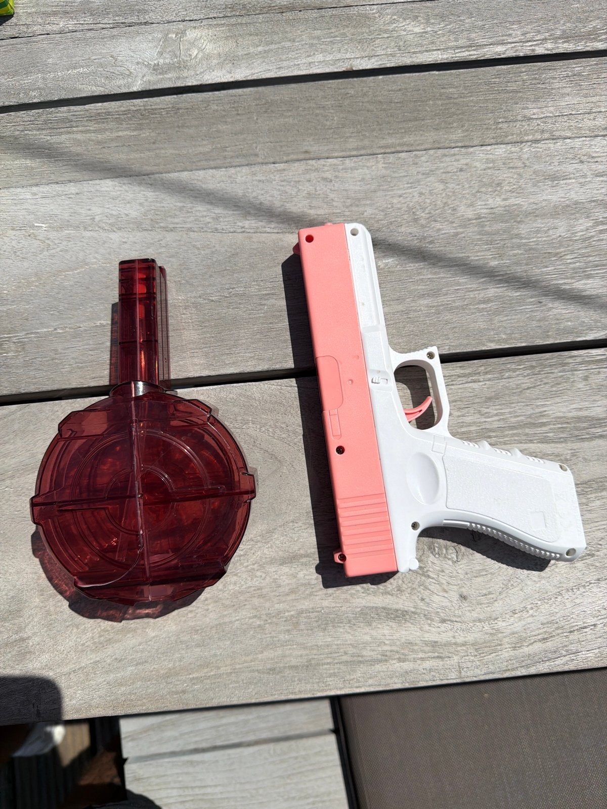 Waterpistool met groot magazijn - Roze/Wit of blauw met wit, Ophalen of Verzenden, Gebruikt, Jongen of Meisje
