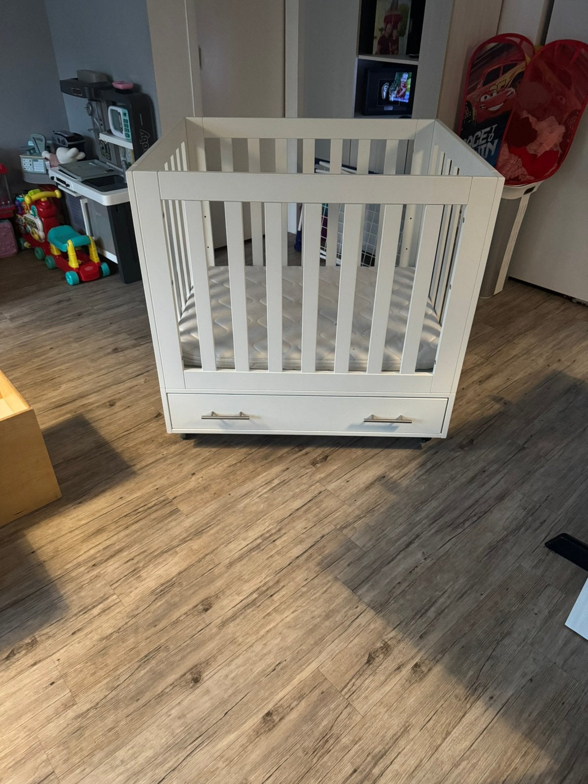 Baby box wit, Ophalen, Gebruikt, Rechthoekig, In hoogte verstelbaar