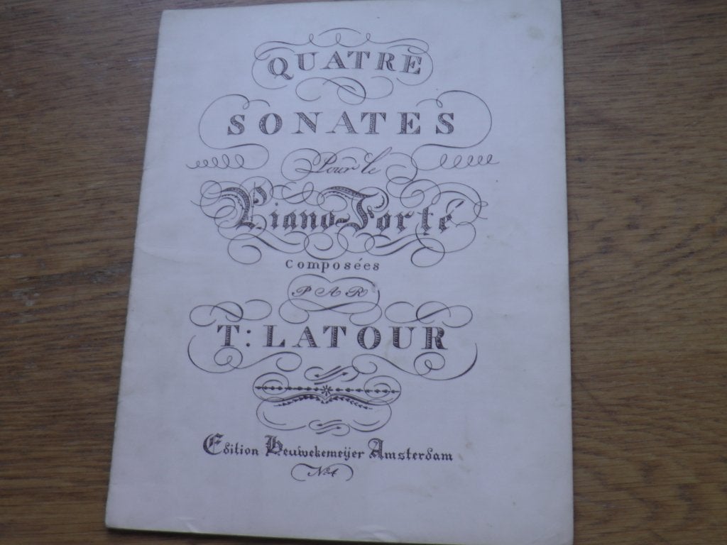 QUATRE SONATES - T.LATOUR - PIANO, Gebruikt, Klassiek, Ophalen of Verzenden, Artiest of Componist
