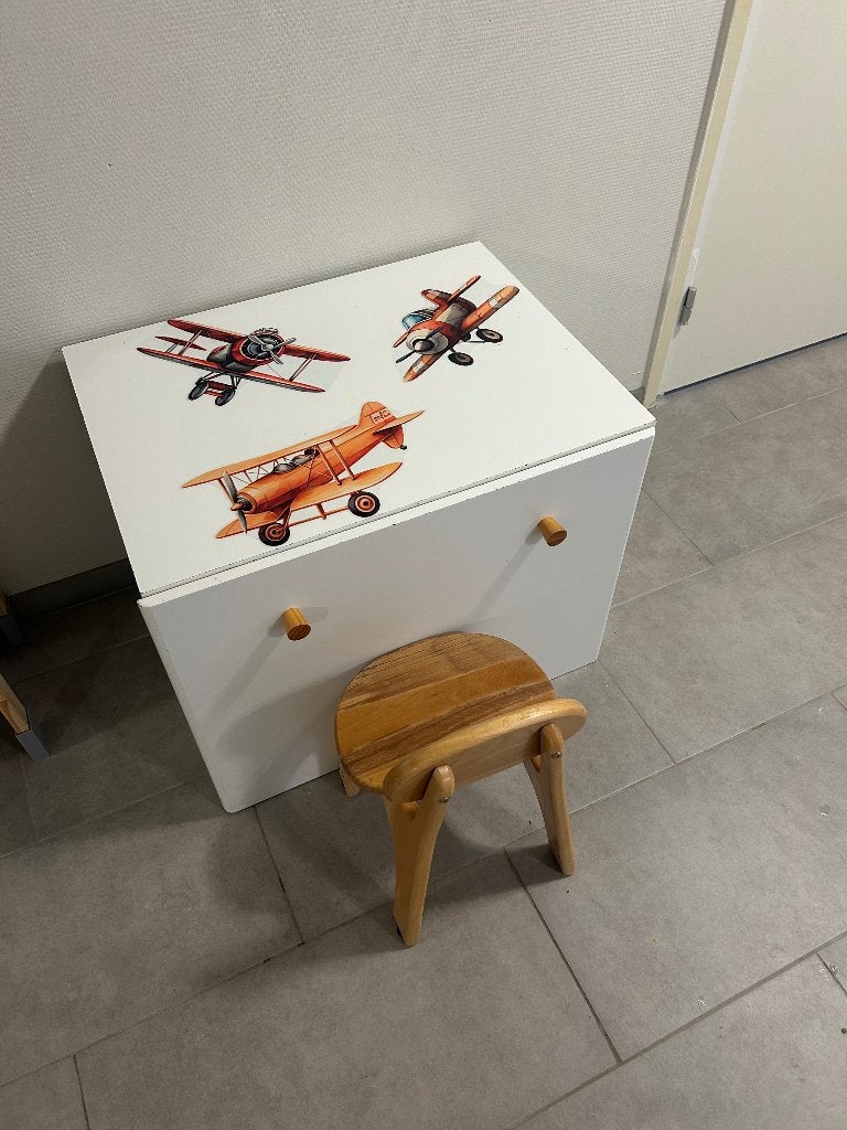 Kinder bureau/opbergmeubel en stoeltje, Ophalen, Gebruikt, Tafel(s) en Stoel(en)