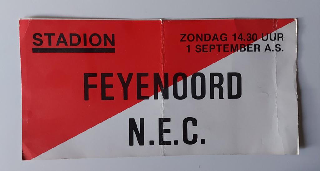 Wedstrijdaankondiging Feyenoord - NEC Nijmegen (tramkaart), Verzenden, Gebruikt, Feyenoord, Overige typen
