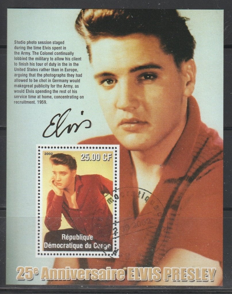 ELVIS PRESLEY = THE KING = mooi bl. v DU CONGO-716, Verzenden, Gestempeld, Overige thema's