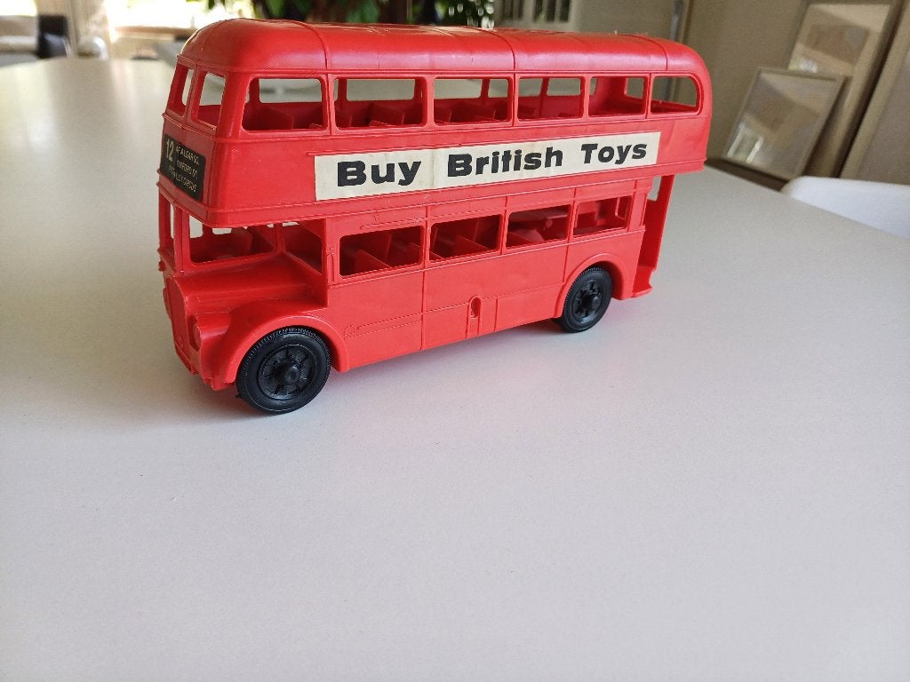 Vintage dubbeldekker bus plastic buy british toys, Ophalen of Verzenden, Gebruikt, Bus of Vrachtwagen