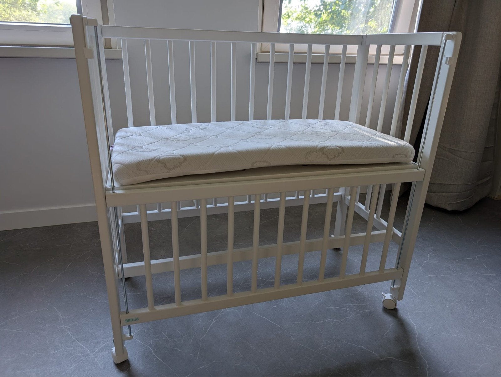 Fillikid Vario Co-Sleeper en Wieg 90 x 40 cm met matras, Zo goed als nieuw, Minder dan 140 cm, Minder dan 70 cm, Ophalen