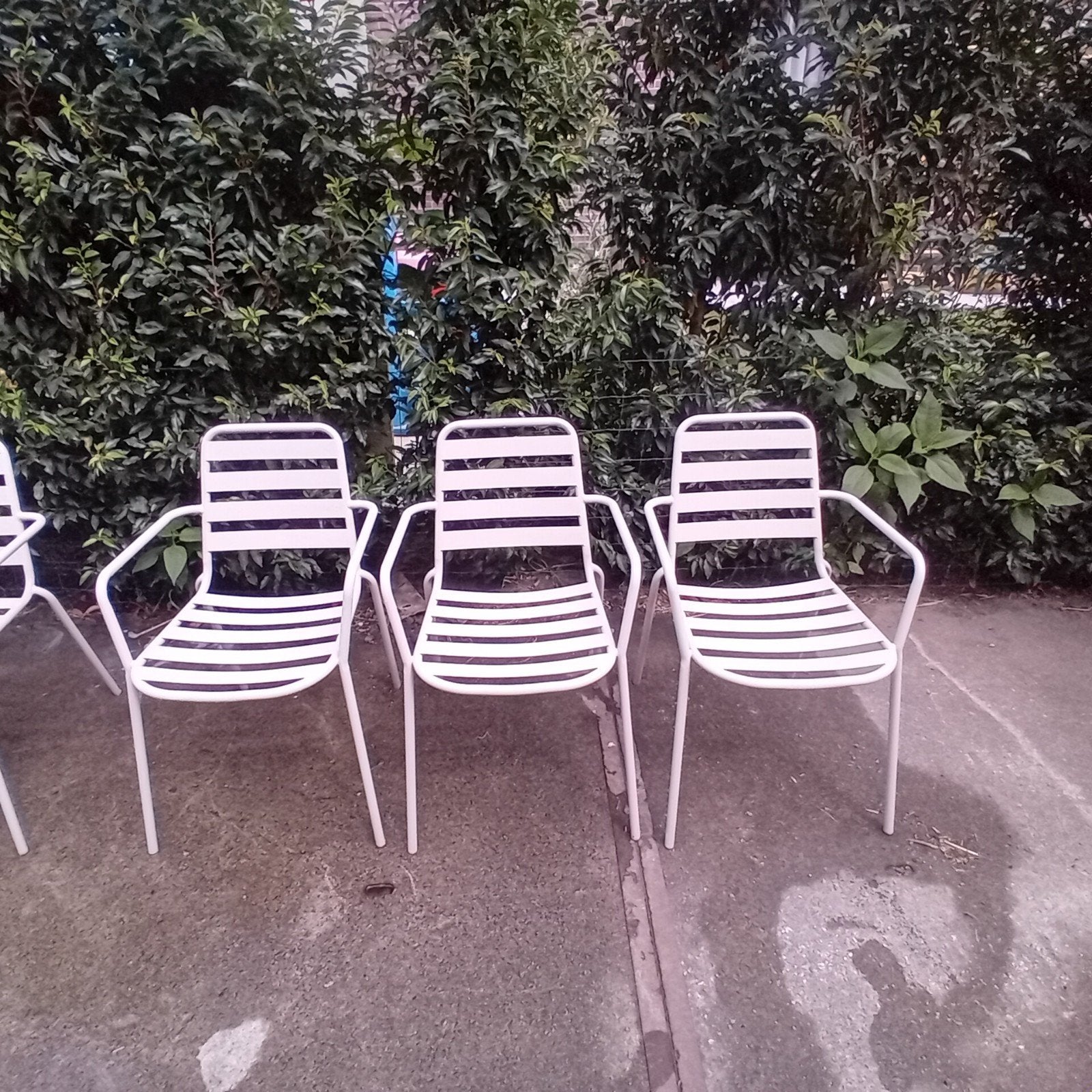 Tuinstoelen metaal zandkleur, Ophalen, Metaal