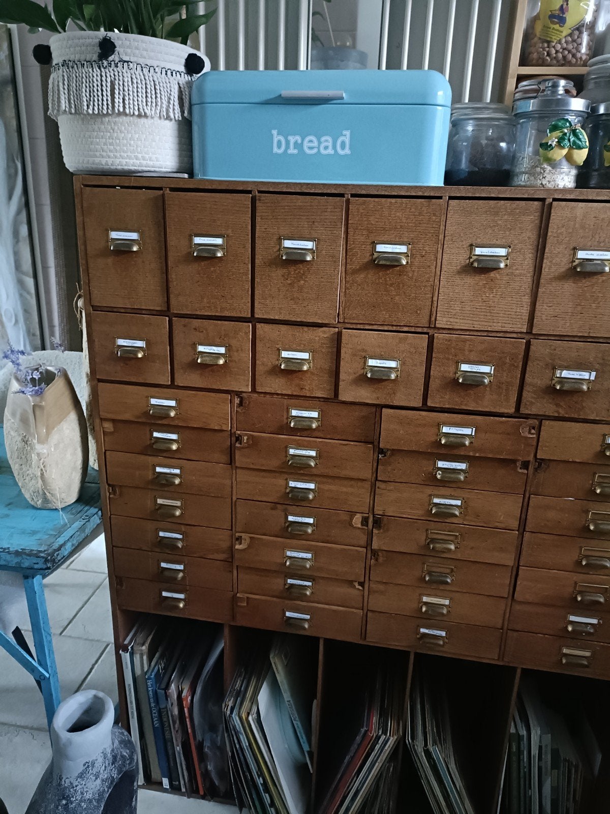 Antieke notaris kast / apothekerskast met veel lades, Antiek en Kunst, Ophalen