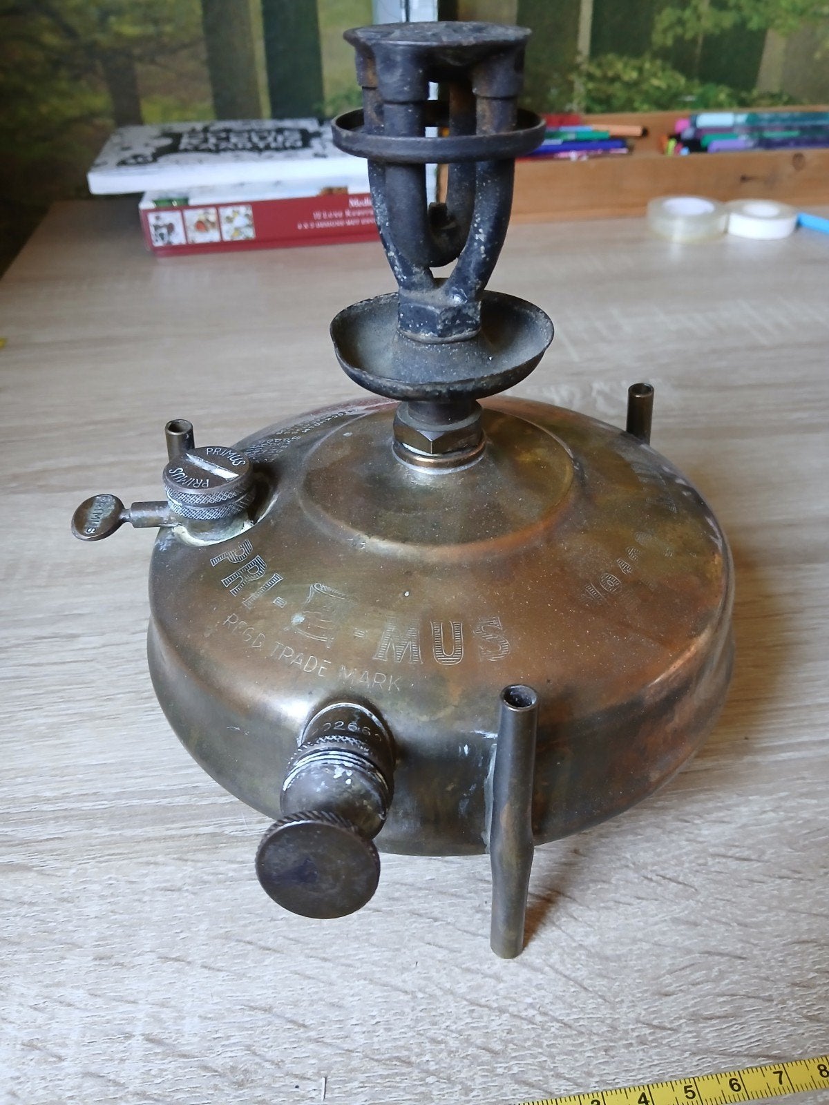 Koperen primus brander, Antiek en Kunst, Ophalen, Koper