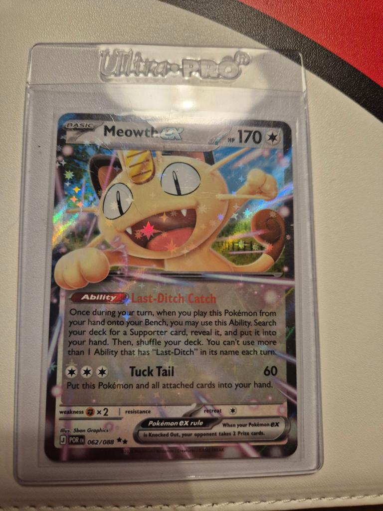 Meowth EX 062/088, Ophalen of Verzenden, Zo goed als nieuw