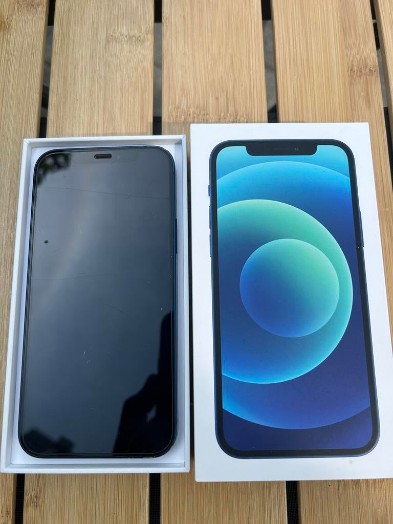 iPhone 12 - Blauw - met originele doos en hoesje, Telecommunicatie, Mobiele telefoons | Apple iPhone, Blauw, Ophalen of Verzenden
