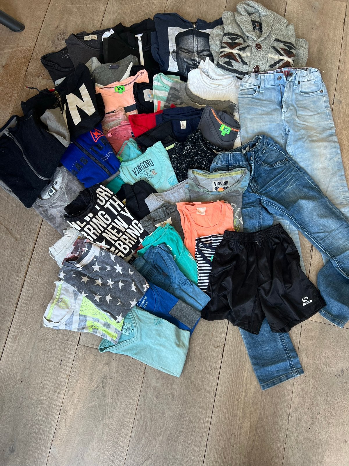 Grote kledingbundel jongens (maat 122/128), Kinderen en Baby's, Kinderkleding | Overige, Ophalen, Gebruikt, Jongen