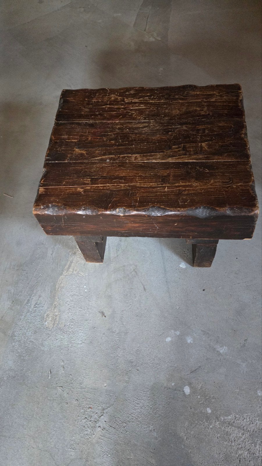 Donker eiken krukje 50x43cm, Ophalen of Verzenden