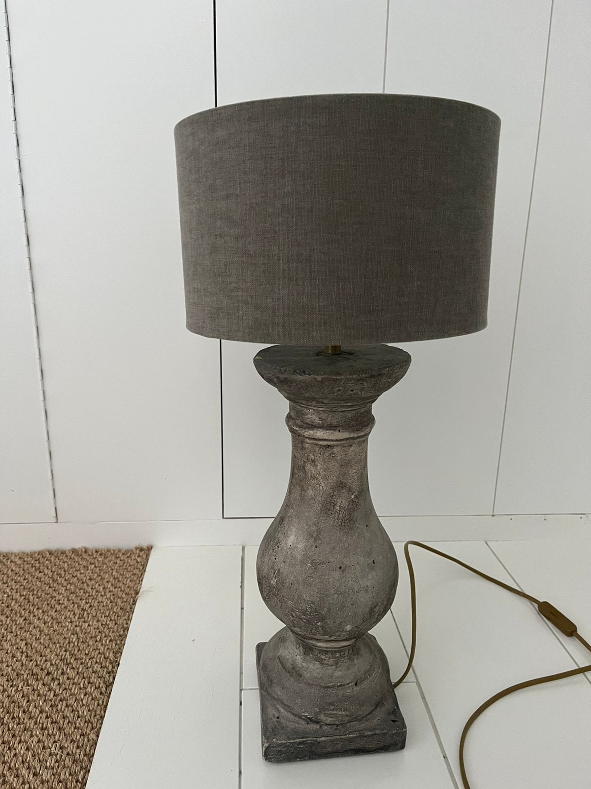 Baluster lamp tierlantijn, Grijs, Ophalen of Verzenden, Zo goed als nieuw, Schemerlamp