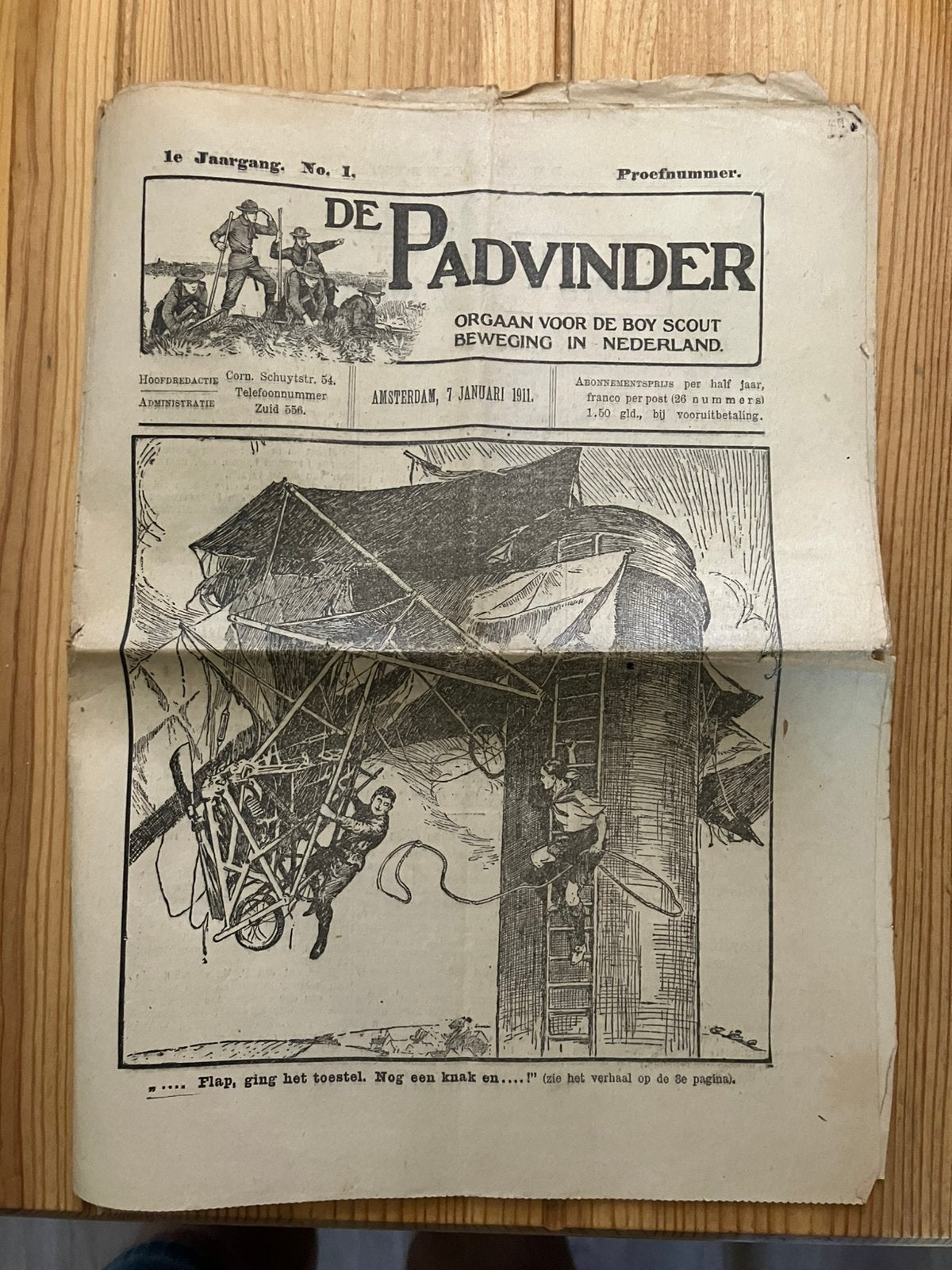 Blad uit 1911 De Padvinder Amsterdam boy scout beweging, Ophalen of Verzenden, Zo goed als nieuw, Boek of Tijdschrift