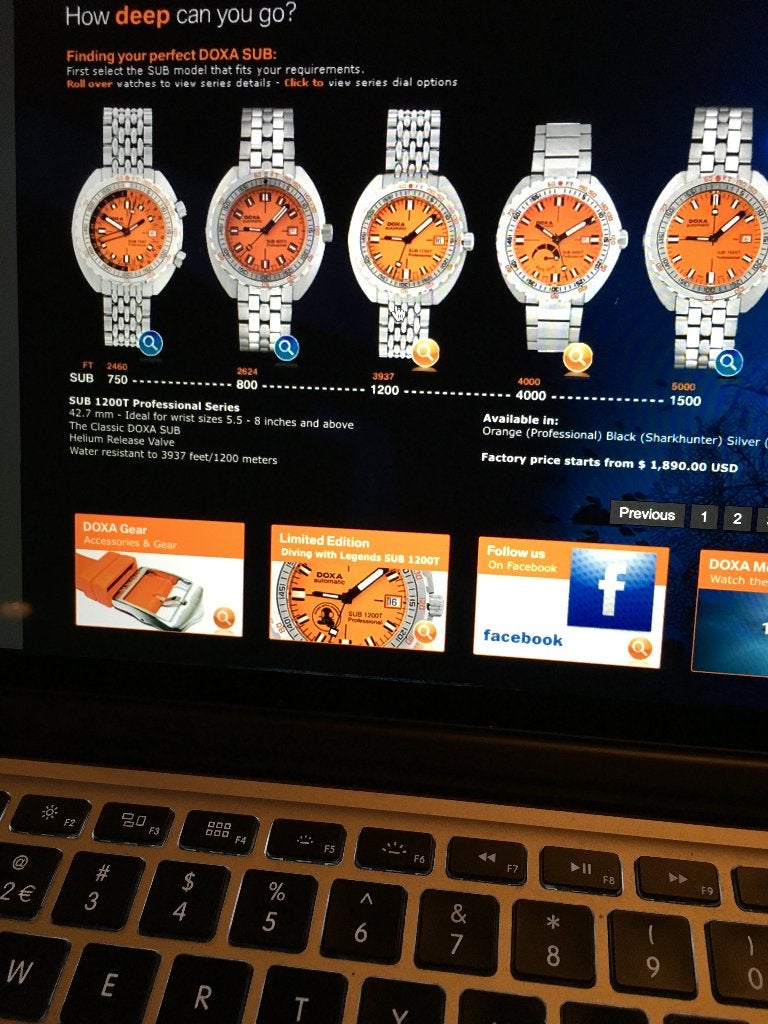 Foto 8 van Doxa 1200T Duikhorloge (limited nr 030 van 1200)
