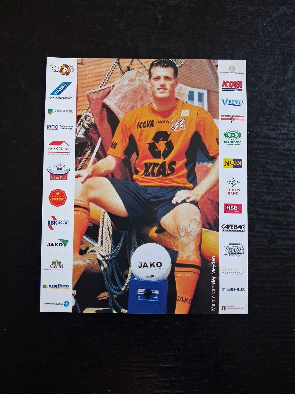 Spelerskaart Martin van der Meyden FC Volendam. Handtekening, Ophalen of Verzenden, Zo goed als nieuw, Overige binnenlandse clubs