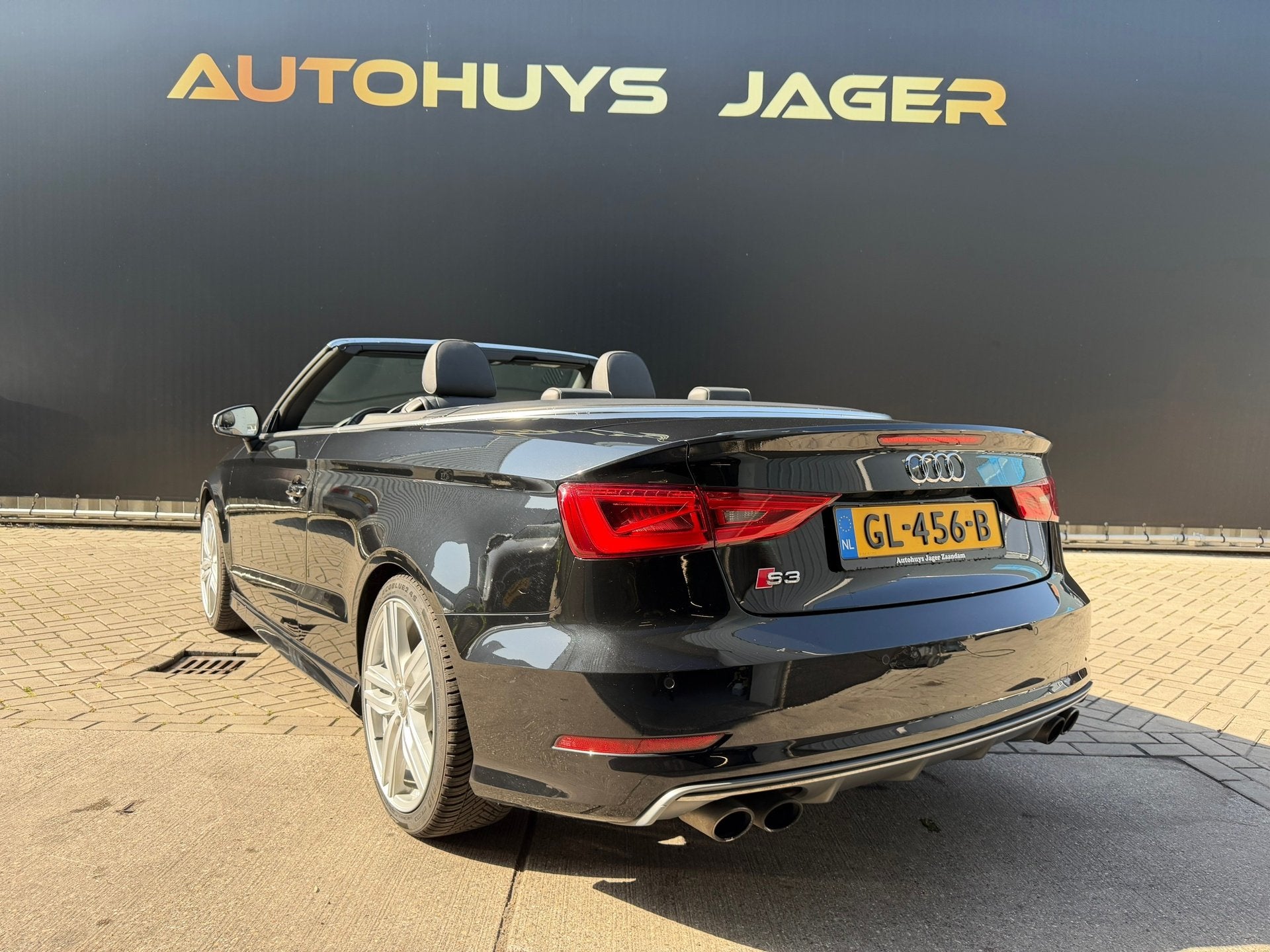 Audi A3 Cabriolet 2.0 TFSI S3 Quattro Automaat Sline B&O Cam, Auto's, Audi, Automaat, Gebruikt, Leder en Stof, Zwart