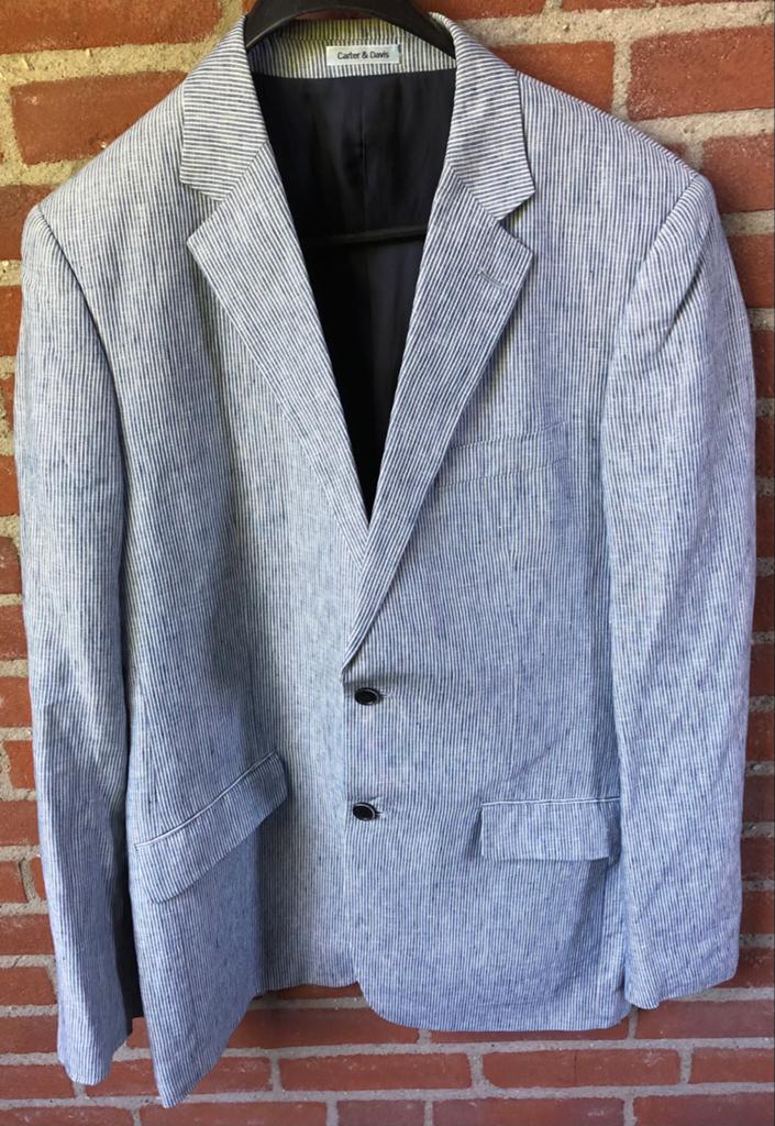 ZGAN Carter & Davis blazer/ jasje, 100% Linnen Mt 53, Kleding | Heren, Ophalen of Verzenden, Zo goed als nieuw, Overige maten