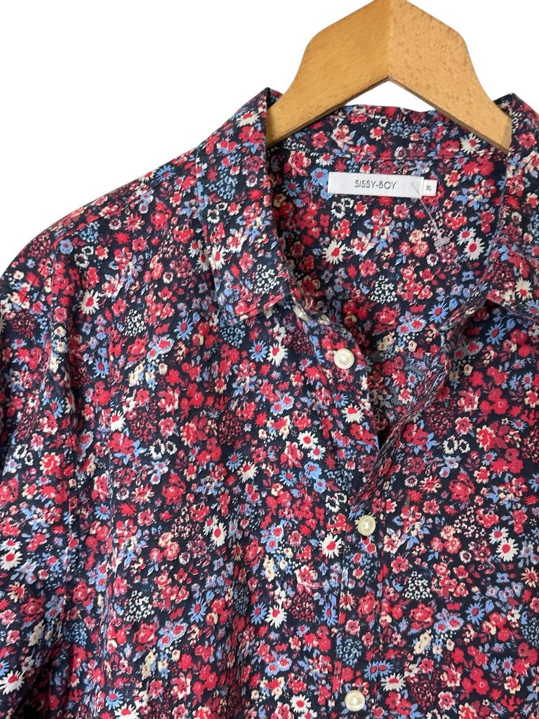 Sissy Boy blouse XL, Blauw, Ophalen of Verzenden, Zo goed als nieuw, Halswijdte 43/44 (XL)