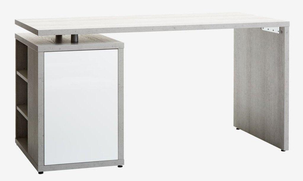 Jysk Ullits bureau betonlook, Ophalen, Demontabel, Spaanplaat of MDF, Zo goed als nieuw