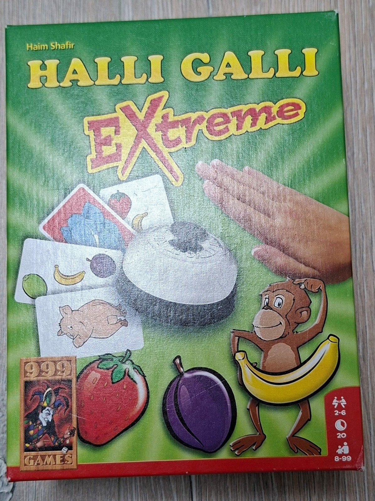 Halli Galli Extreme - Het snelle fruitspel voor de familie, Vijf spelers of meer, Ophalen of Verzenden, Gebruikt, 999 Games
