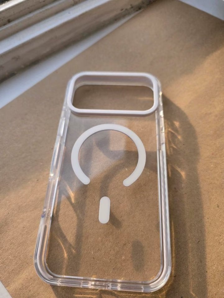 MagSafe Hoes voor iPhone 15/16/17 Pro Max (Wit/Transparant)