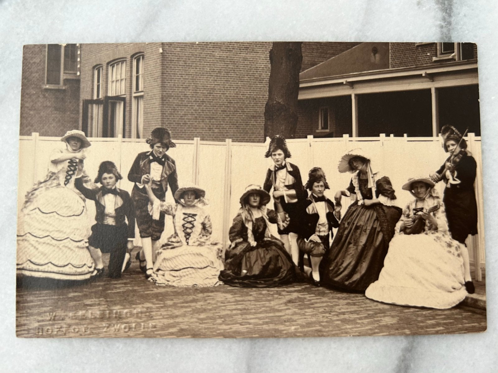 Fotokaart Zwolle theater gezeschap Eelsingh, Ophalen of Verzenden, Voor 1940, Gebruikt, Overige onderwerpen