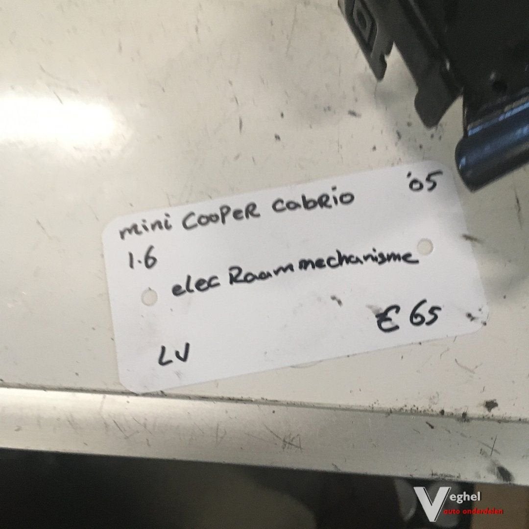 Mini Cooper Cabrio 2005 Elektr Raammechanisme Rechtsvoor of, Gebruikt, -, -, Ophalen of Verzenden
